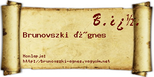 Brunovszki Ágnes névjegykártya