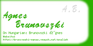 agnes brunovszki business card